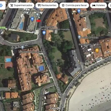 En Urbanización Con Piscina En Playa De Silgar Apartamento *